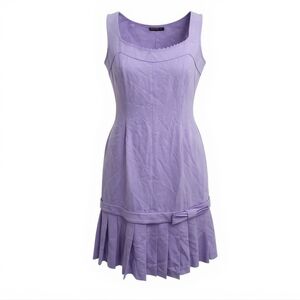 Ross Mayer Lilac Pleated Mini Dress Size 4